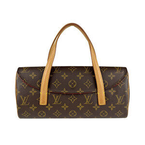 Louis Vuitton Sonatine Monogram Canvas Handbag Brown